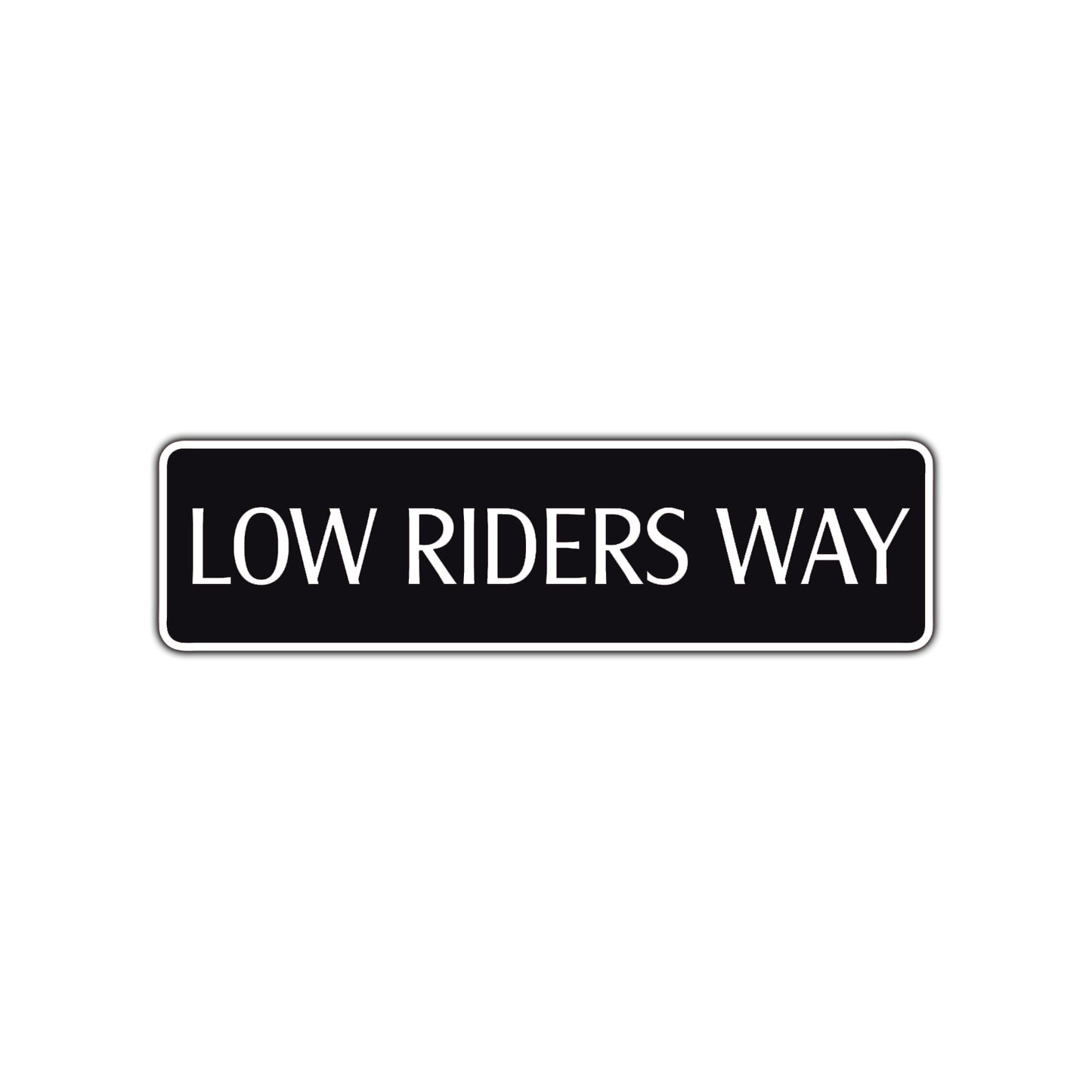 Low Rider Road Aluminum Metal Novelty Street Plate Sign Wall Gift Decor