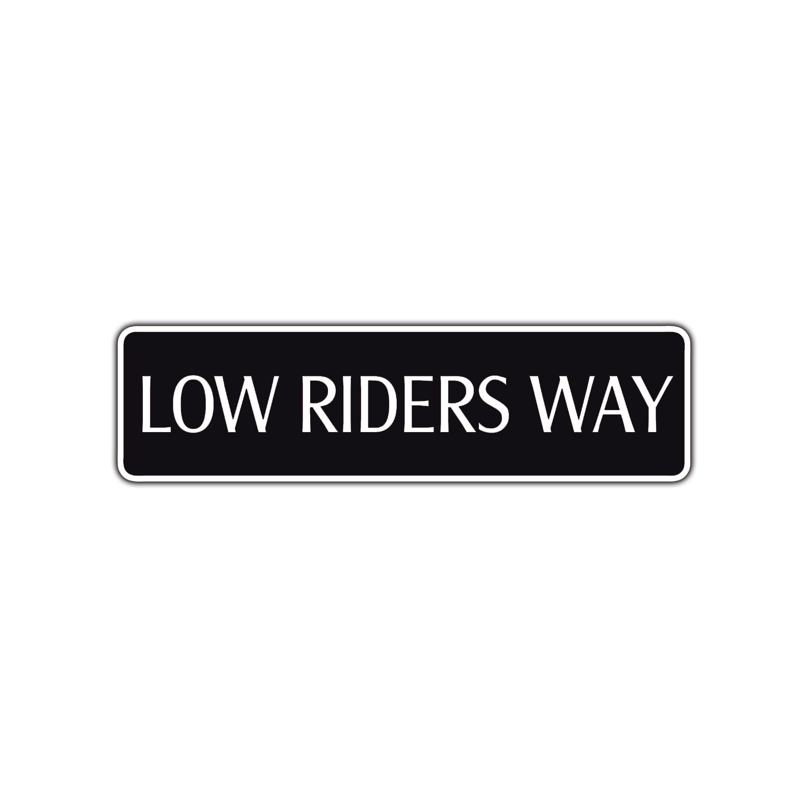 Low Rider Road Aluminum Metal Novelty Street Plate Sign Wall Gift Decor