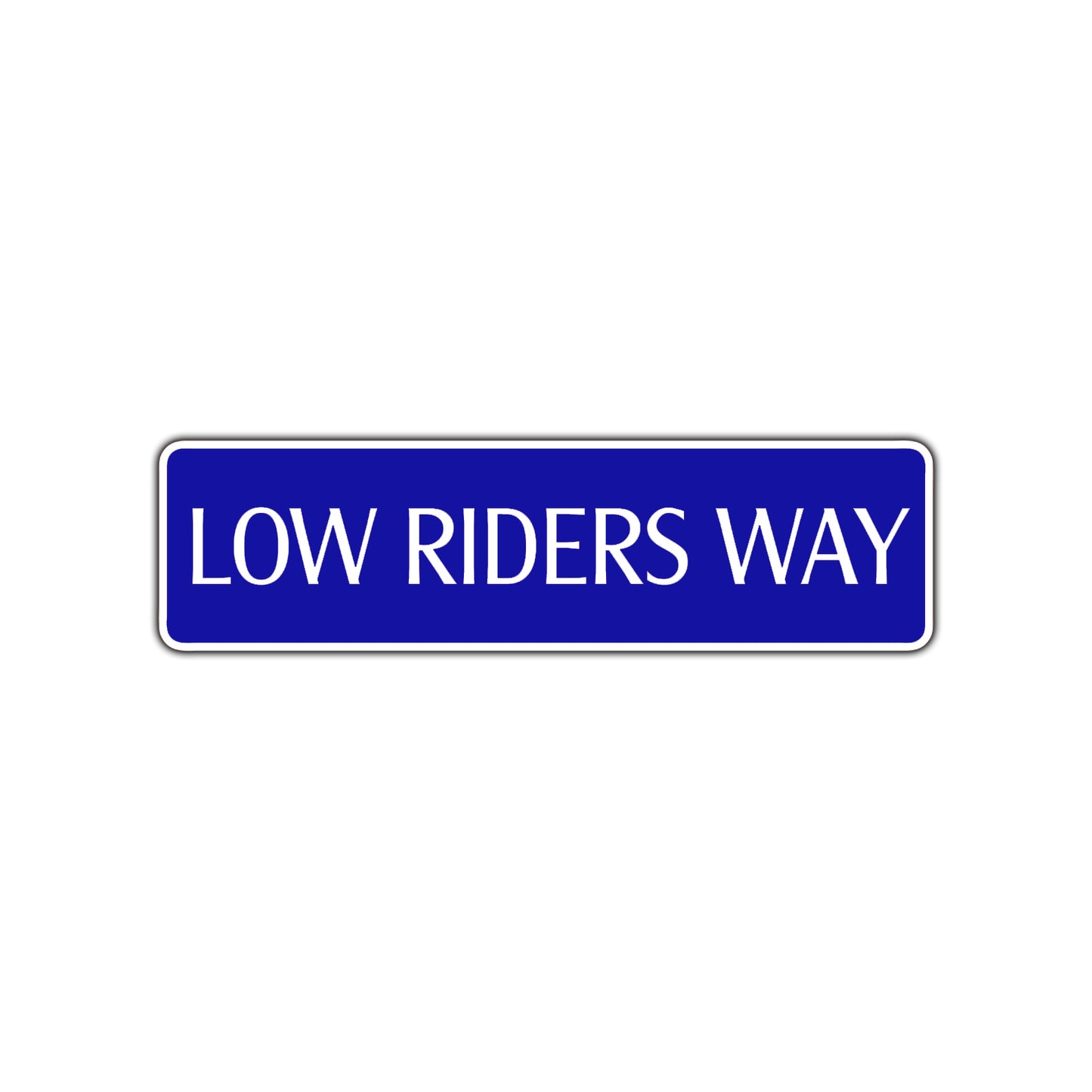 Low Rider Road Aluminum Metal Novelty Street Plate Sign Wall Gift Decor
