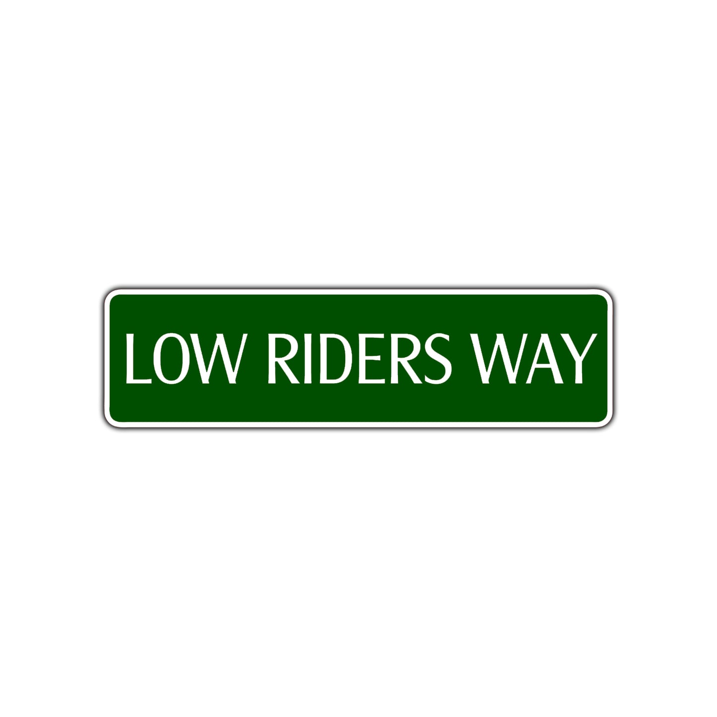 Low Rider Road Aluminum Metal Novelty Street Plate Sign Wall Gift Decor