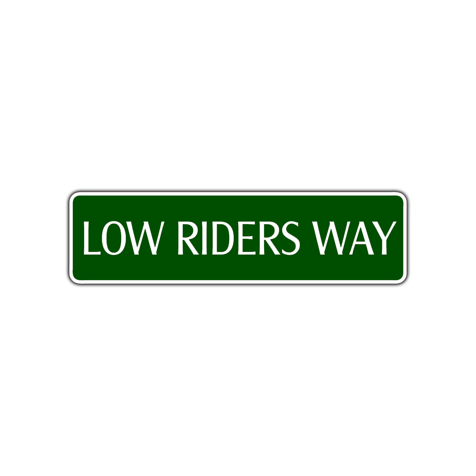 Low Rider Road Aluminum Metal Novelty Street Plate Sign Wall Gift Decor