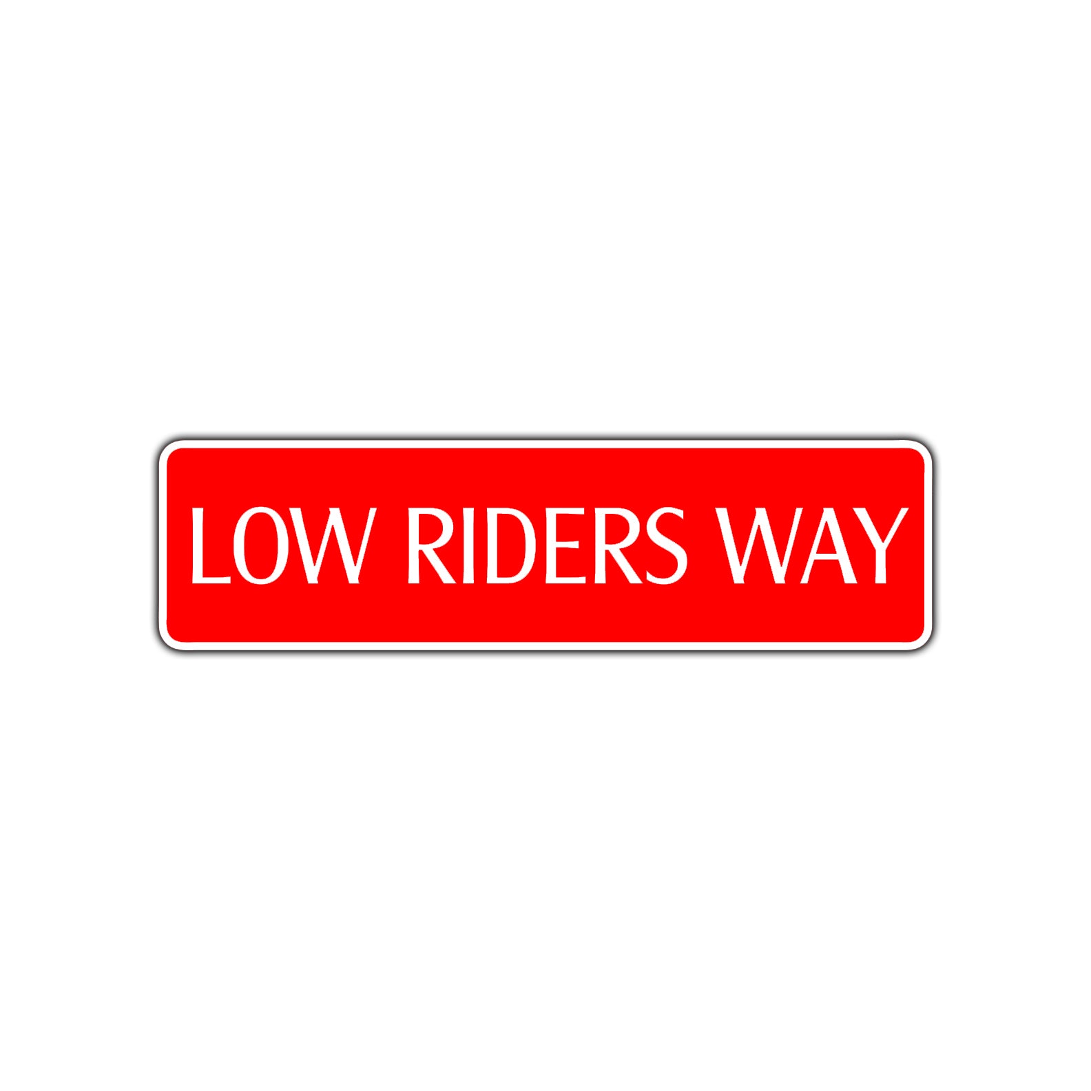 Low Rider Road Aluminum Metal Novelty Street Plate Sign Wall Gift Decor