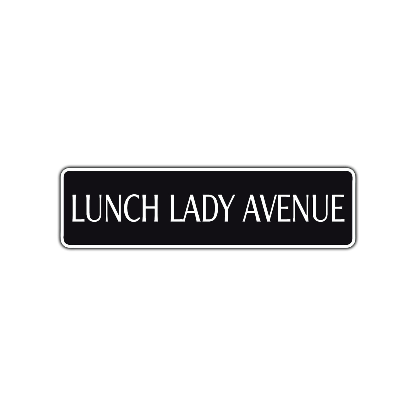 Lunch Lady Avenue Road Aluminum Metal Novelty Street Plate Sign Wall Gift Decor