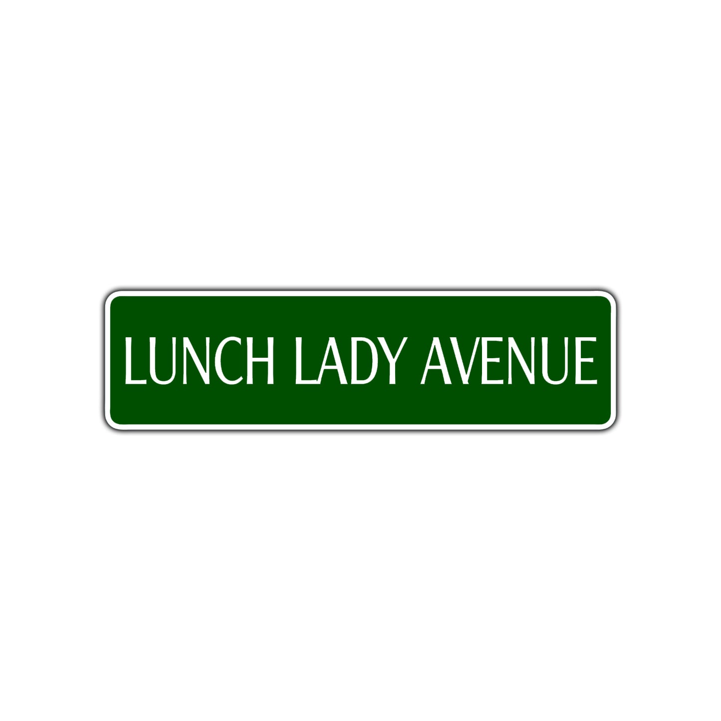 Lunch Lady Avenue Road Aluminum Metal Novelty Street Plate Sign Wall Gift Decor