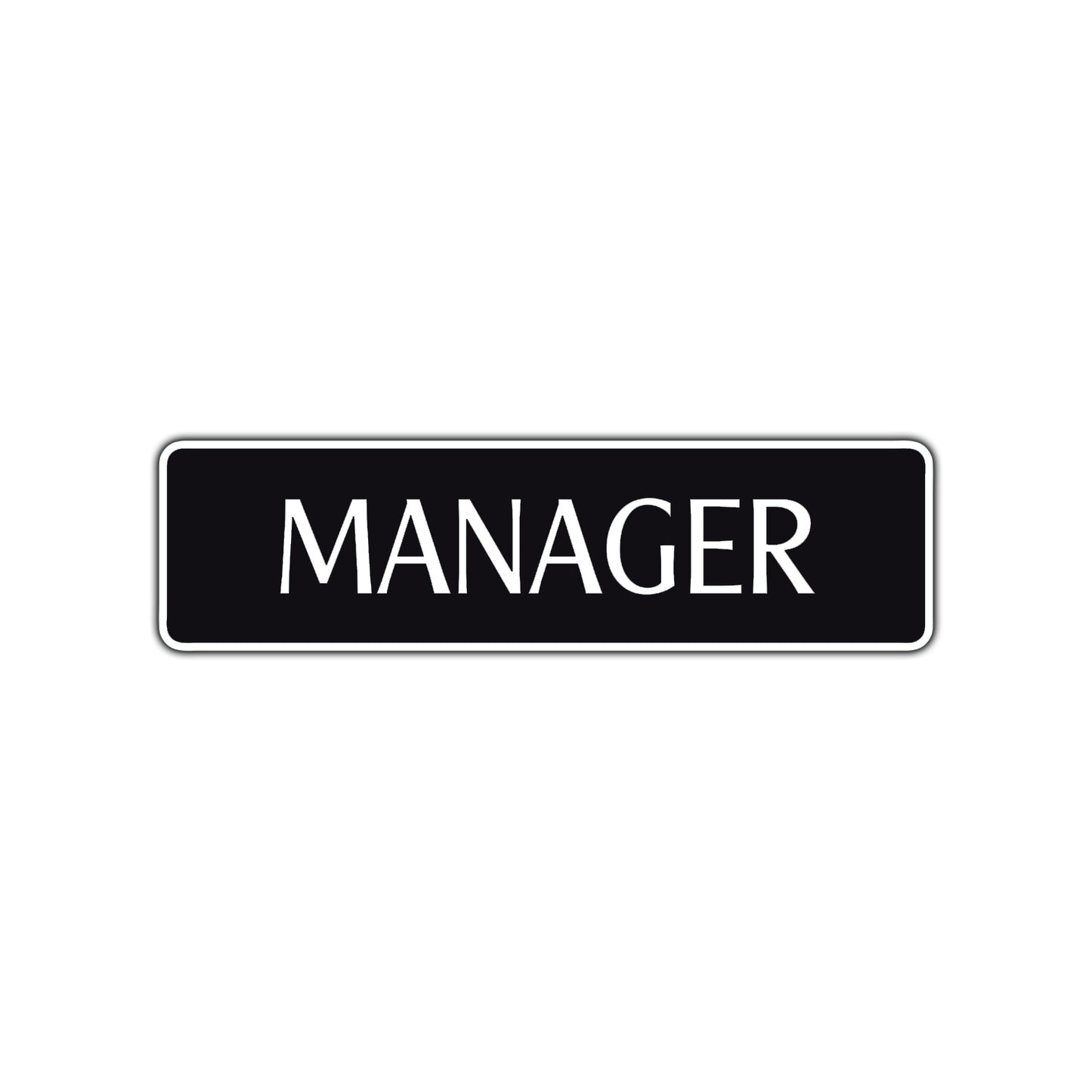 Manager Occupational Road Aluminum Metal Novelty Street Plate Sign Wall Gift Decor