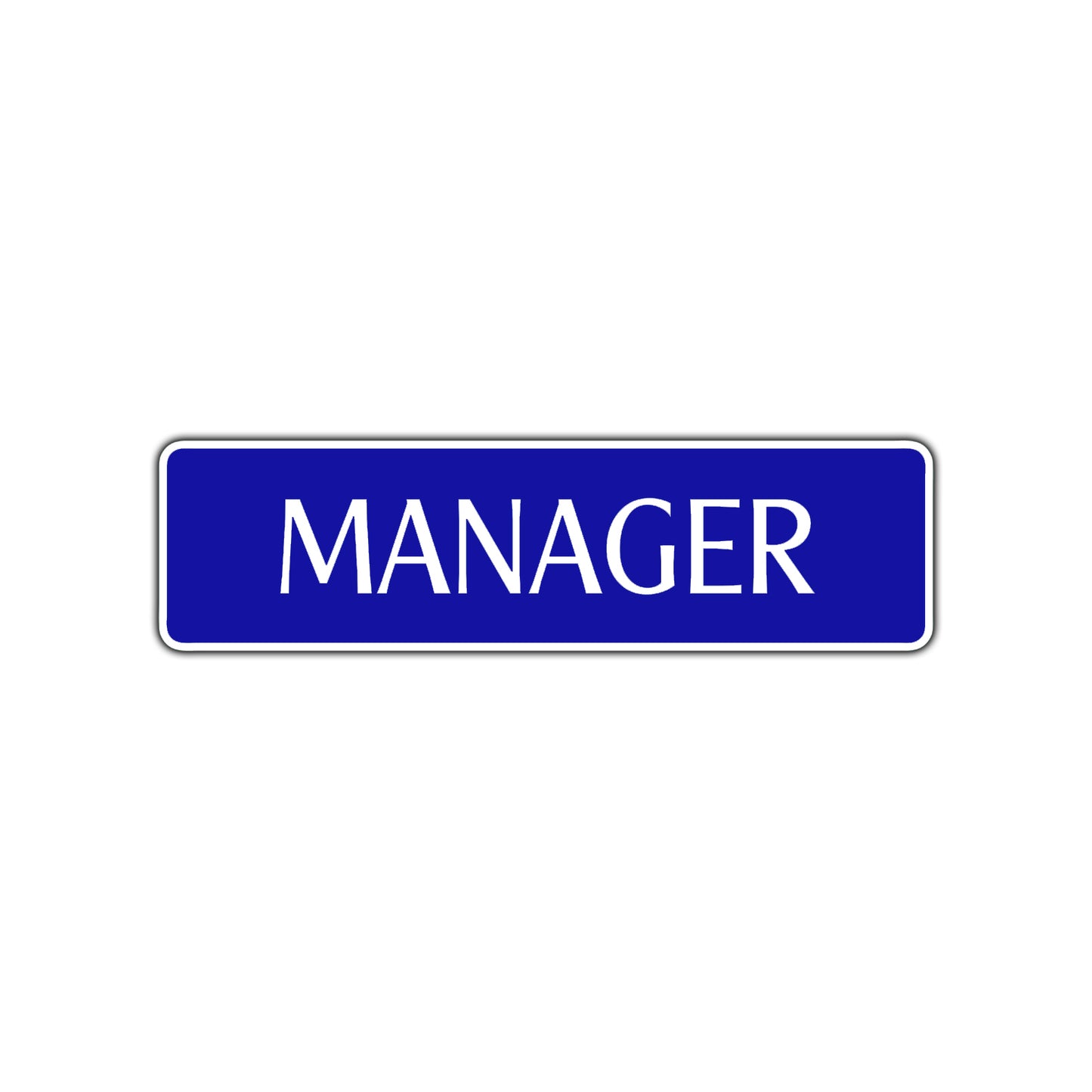 Manager Occupational Road Aluminum Metal Novelty Street Plate Sign Wall Gift Decor