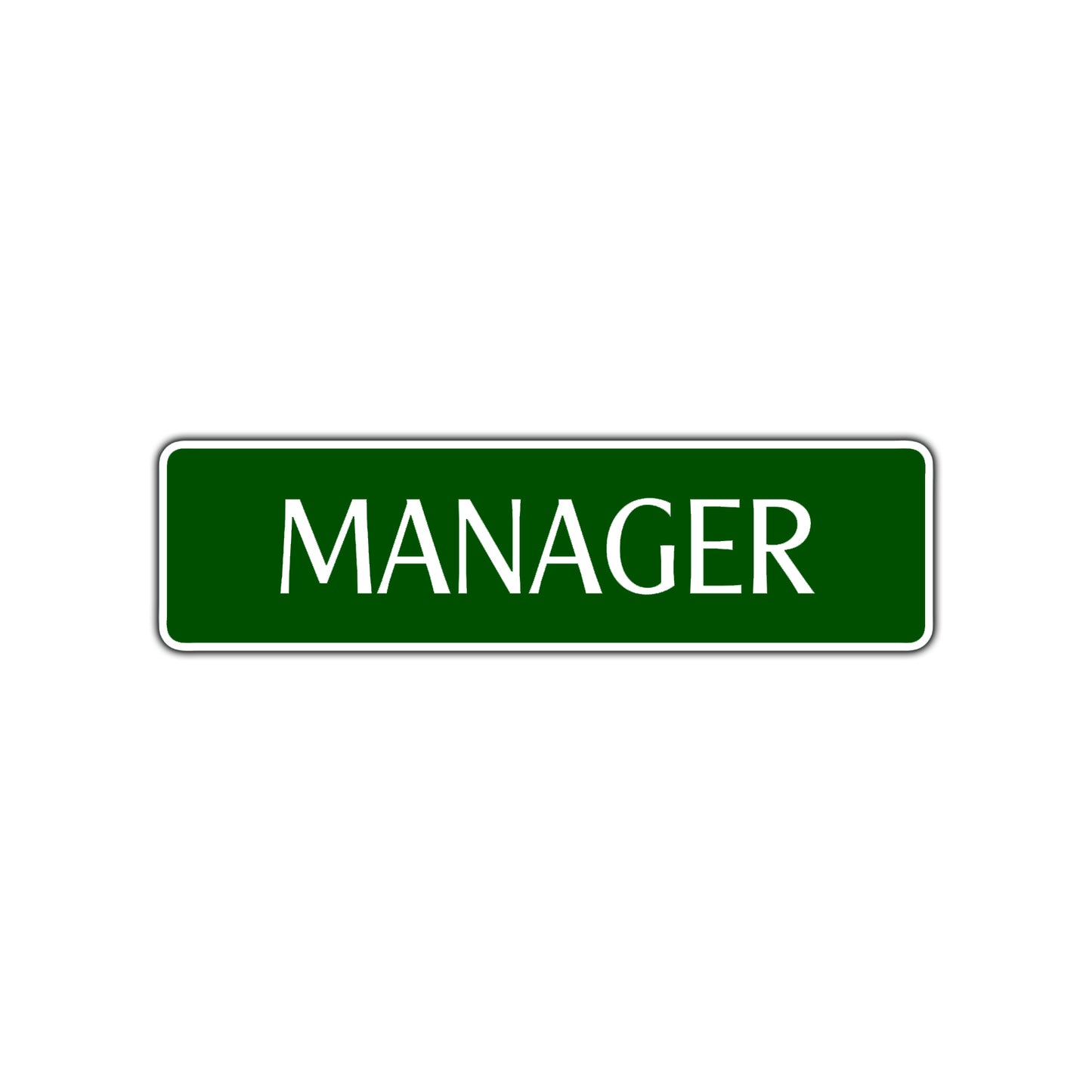 Manager Occupational Road Aluminum Metal Novelty Street Plate Sign Wall Gift Decor