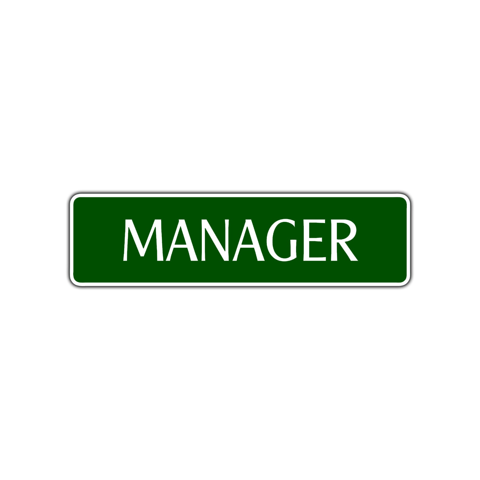 Manager Occupational Road Aluminum Metal Novelty Street Plate Sign Wall Gift Decor