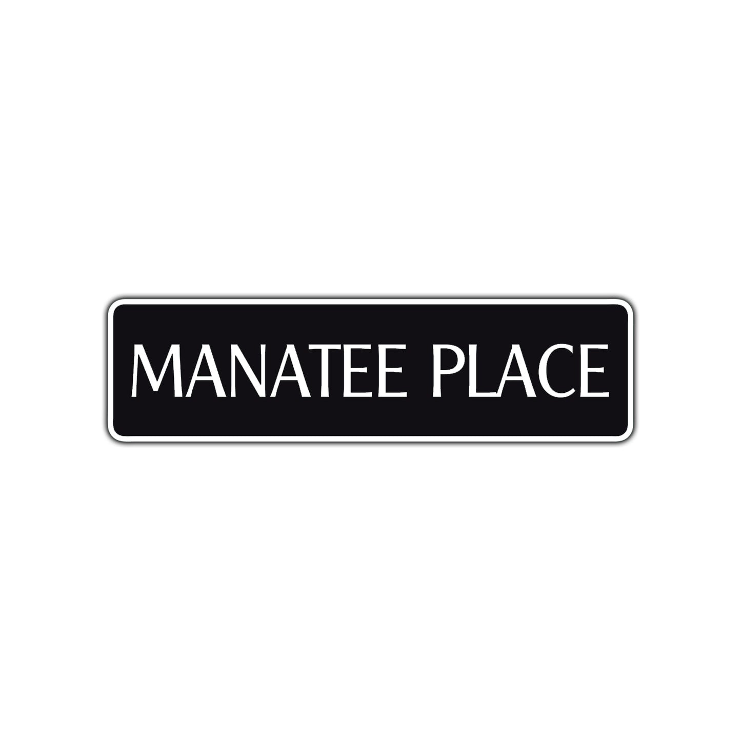 Manatee Place Road Aluminum Metal Novelty Street Plate Sign Wall Gift Decor