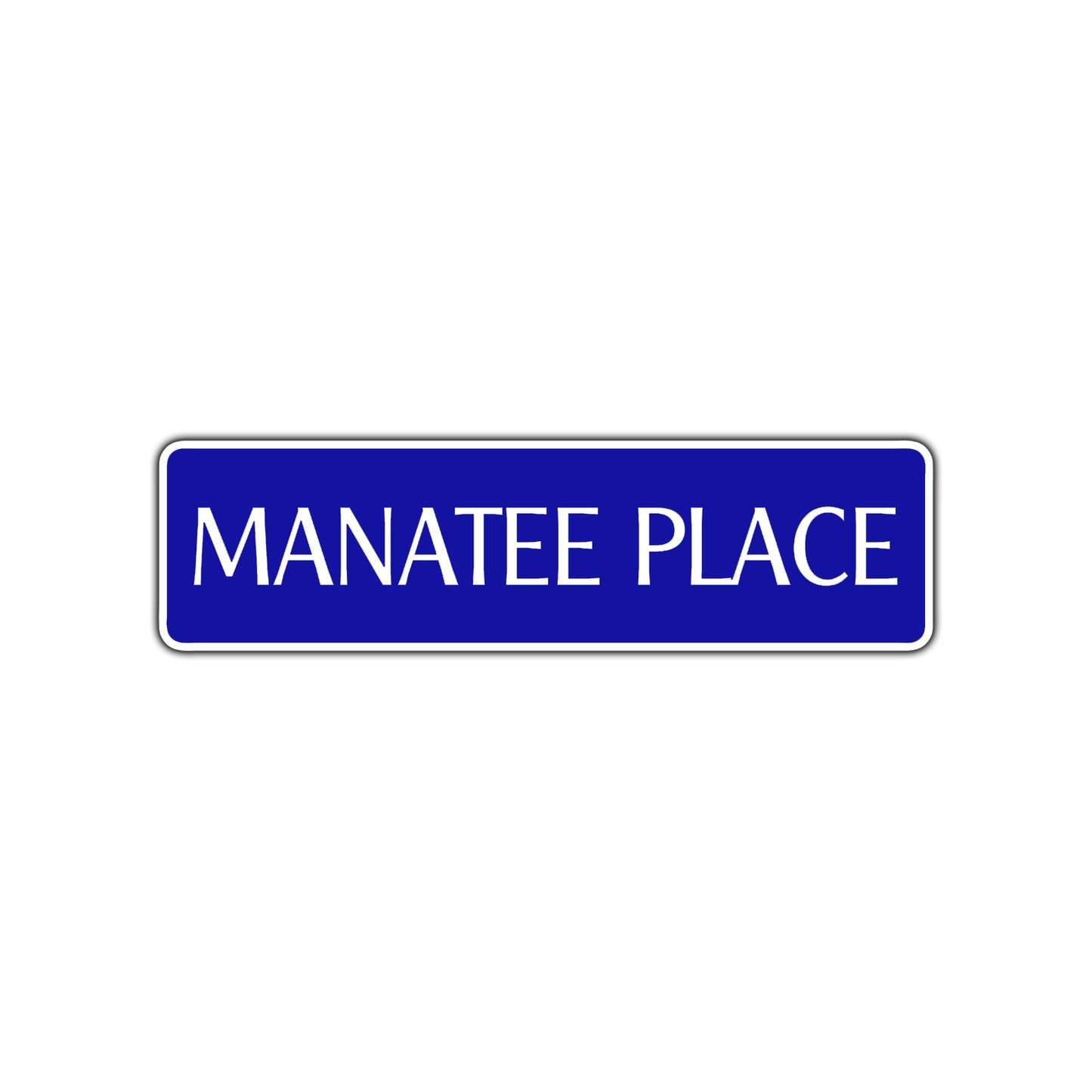 Manatee Place Road Aluminum Metal Novelty Street Plate Sign Wall Gift Decor