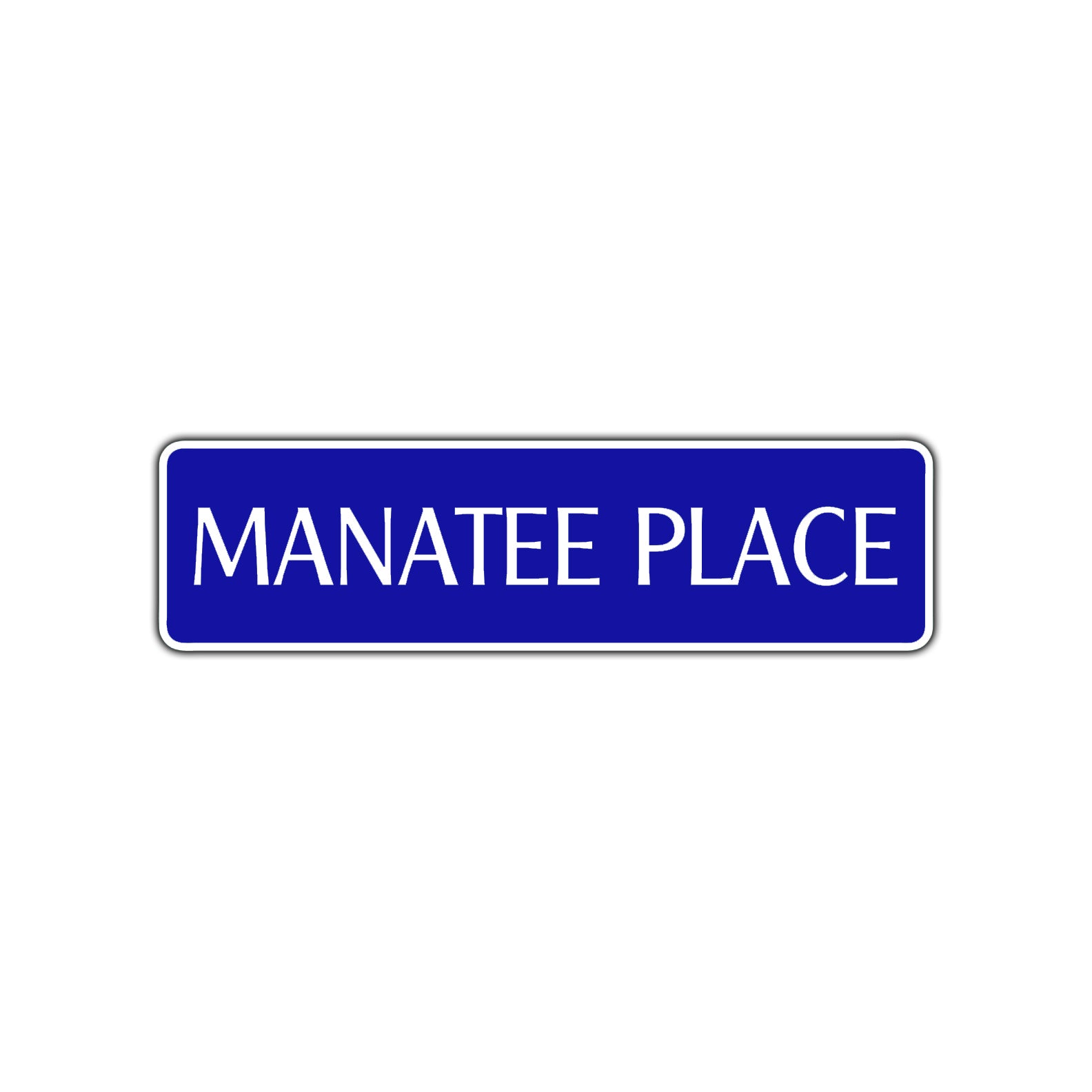 Manatee Place Road Aluminum Metal Novelty Street Plate Sign Wall Gift Decor