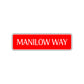 Manilow Way New York City Road Aluminum Metal Novelty Street Plate Sign Wall Gift Decor