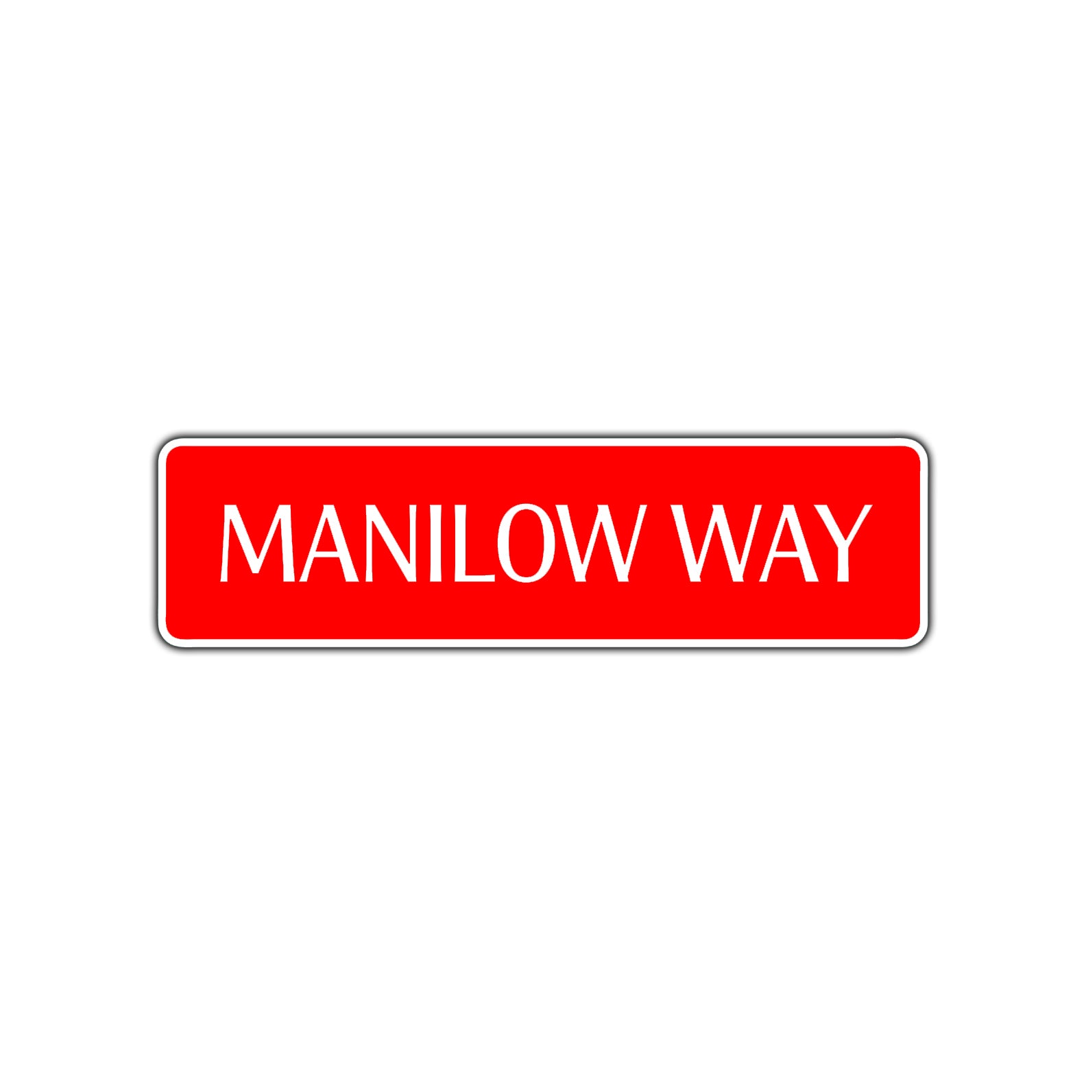 Manilow Way New York City Road Aluminum Metal Novelty Street Plate Sign Wall Gift Decor