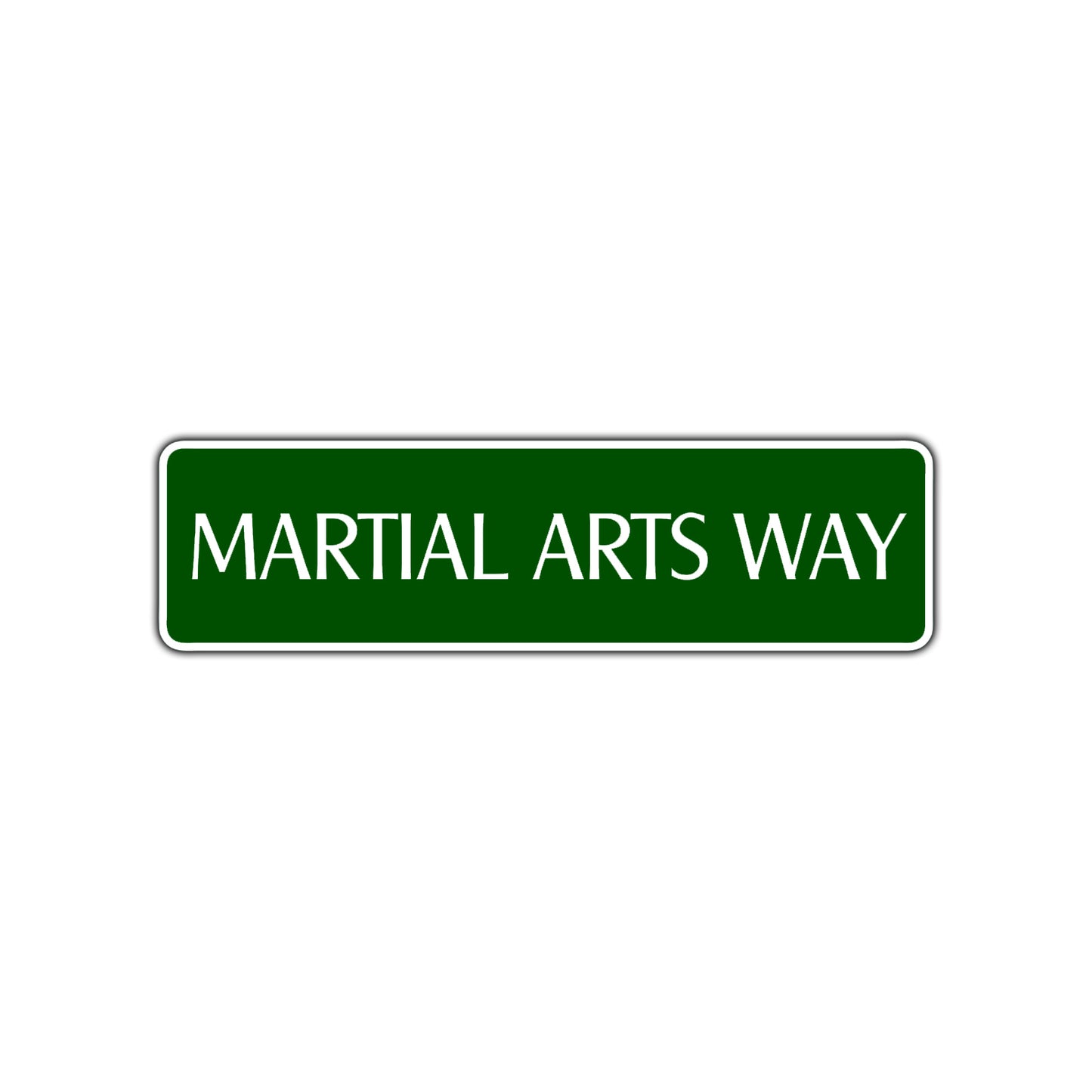 Martial Arts Way Karate MMA Road Aluminum Metal Novelty Street Plate Sign Wall Gift Decor
