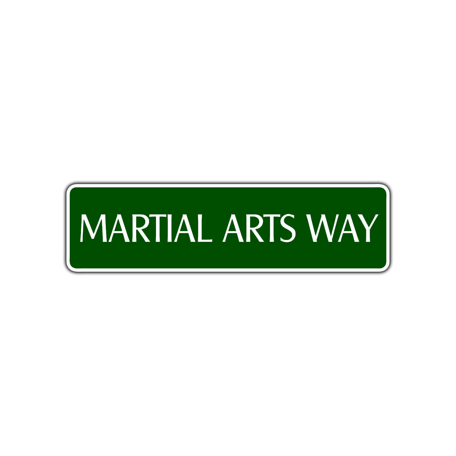 Martial Arts Way Karate MMA Road Aluminum Metal Novelty Street Plate Sign Wall Gift Decor