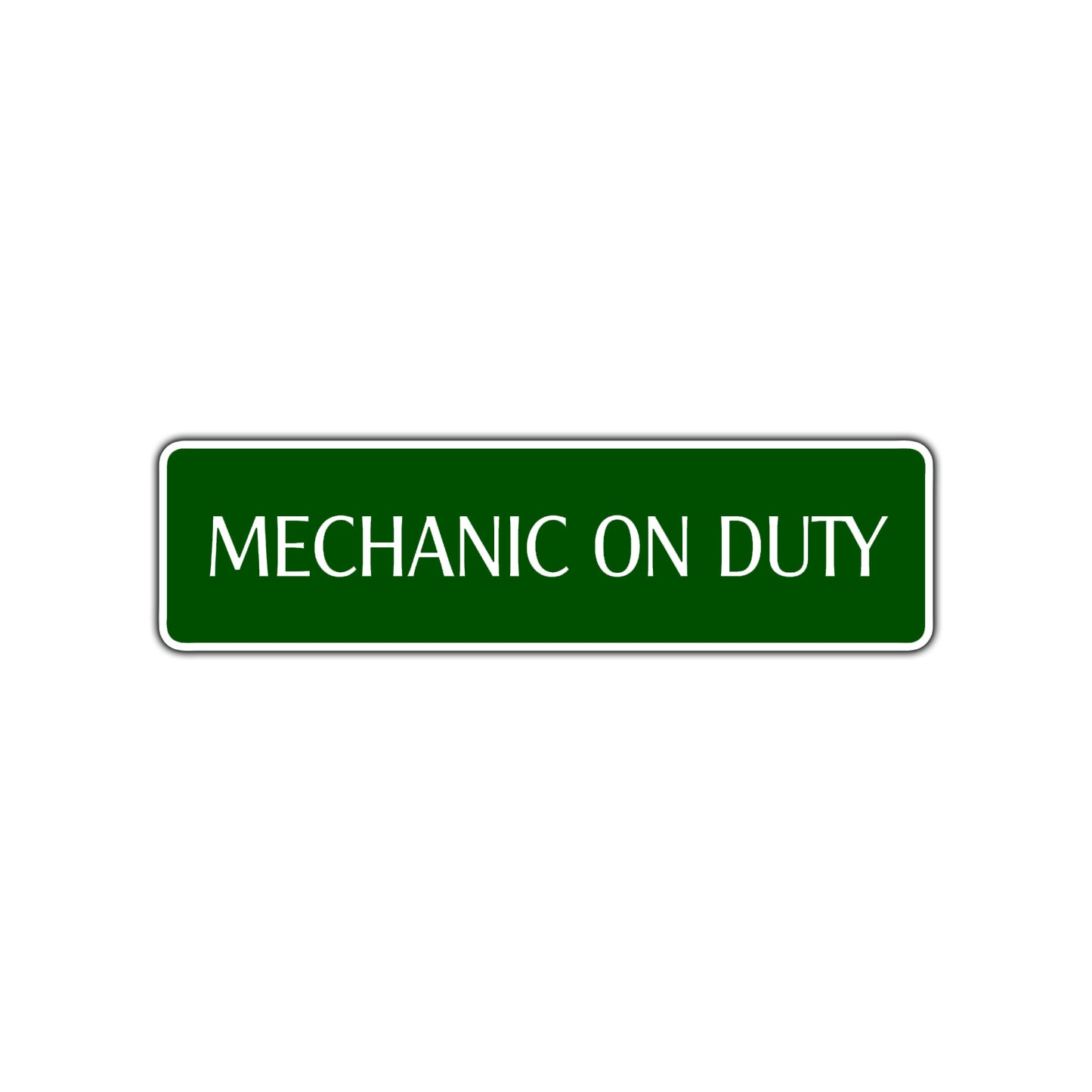 Mechanic On Duty Road Aluminum Metal Novelty Street Plate Sign Wall Gift Decor