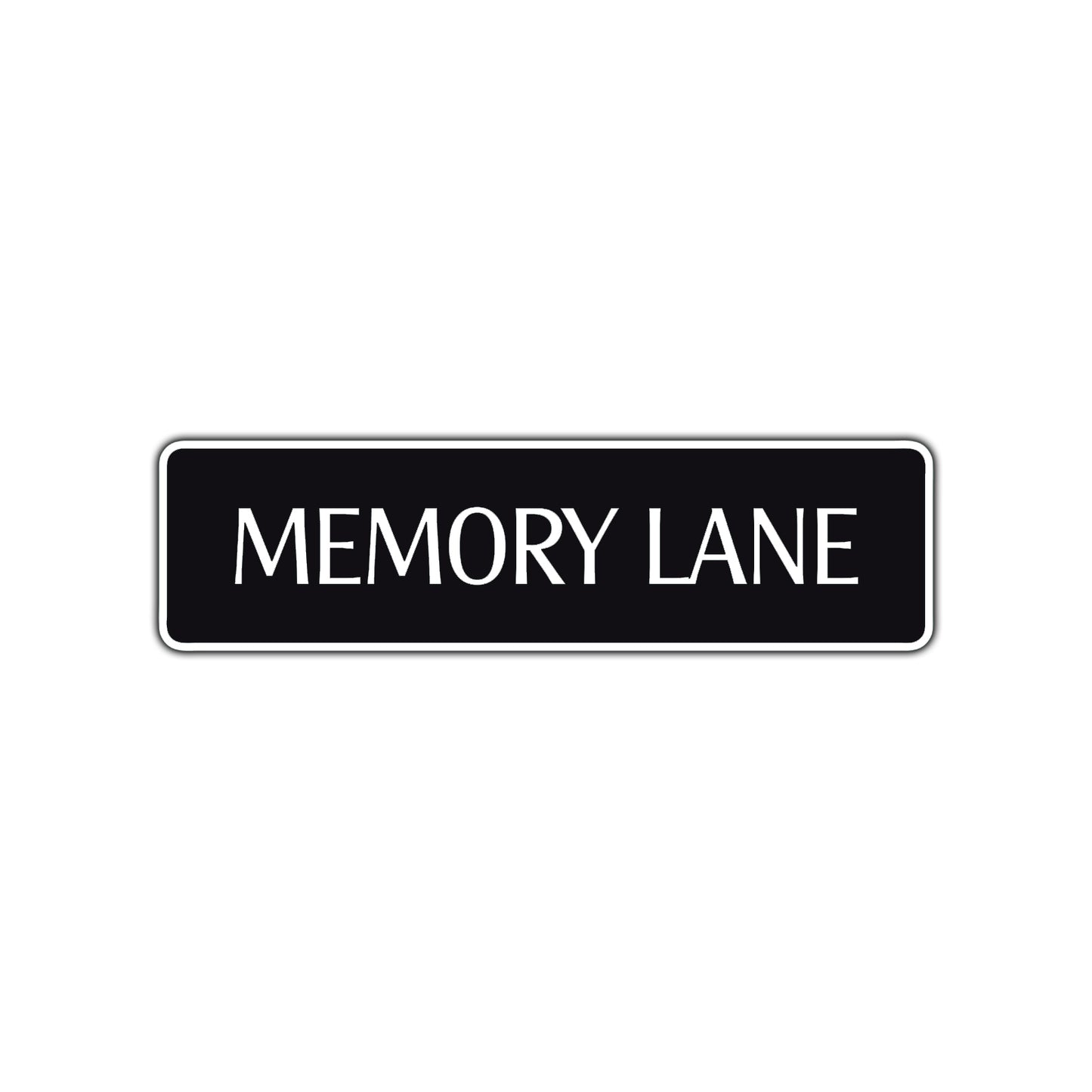 Memory Lane Road Aluminum Metal Novelty Street Plate Sign Wall Gift Decor