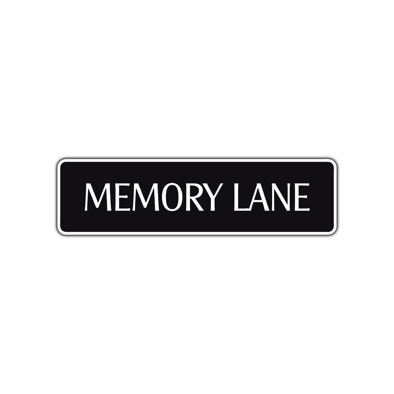 Memory Lane Road Aluminum Metal Novelty Street Plate Sign Wall Gift Decor