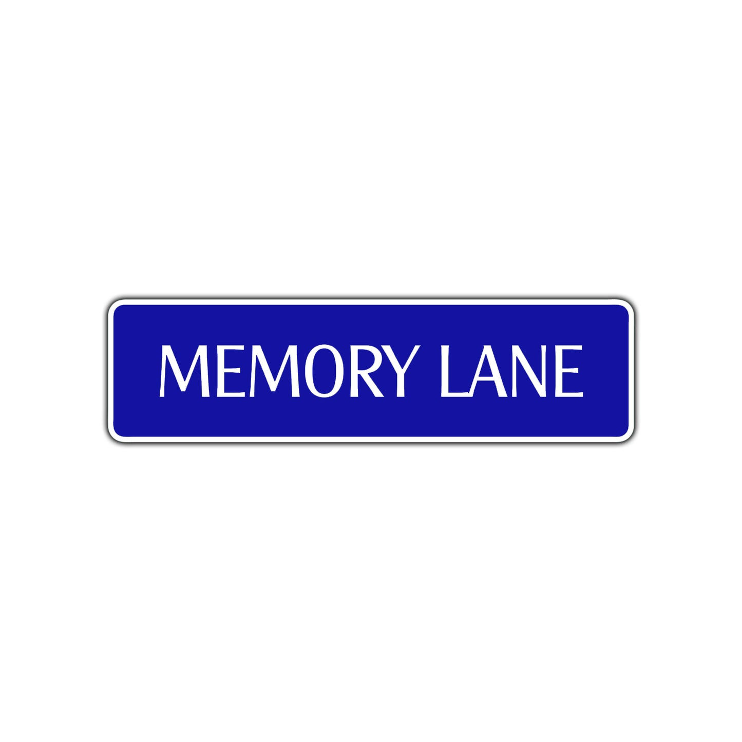 Memory Lane Road Aluminum Metal Novelty Street Plate Sign Wall Gift Decor