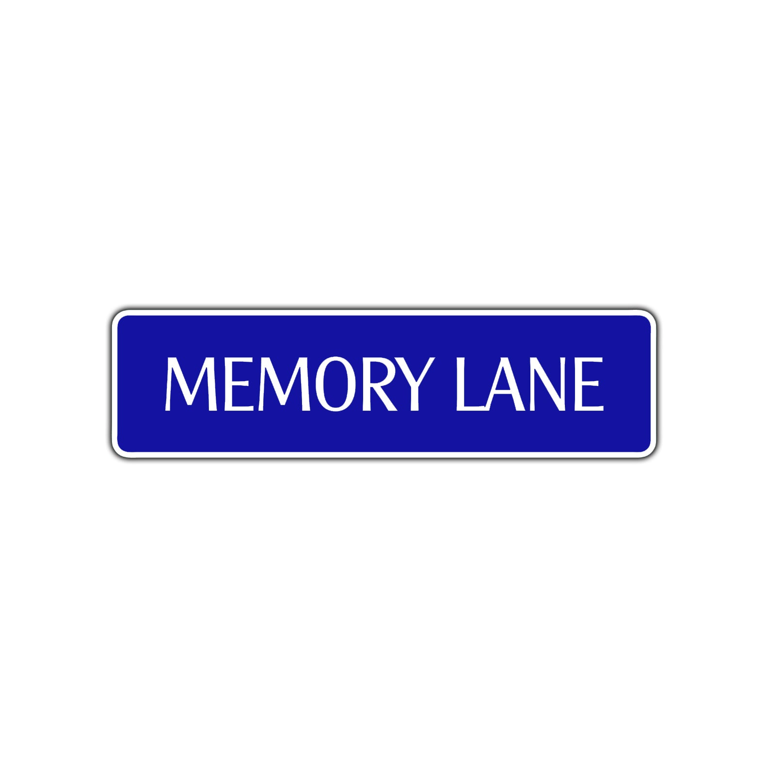 Memory Lane Road Aluminum Metal Novelty Street Plate Sign Wall Gift Decor