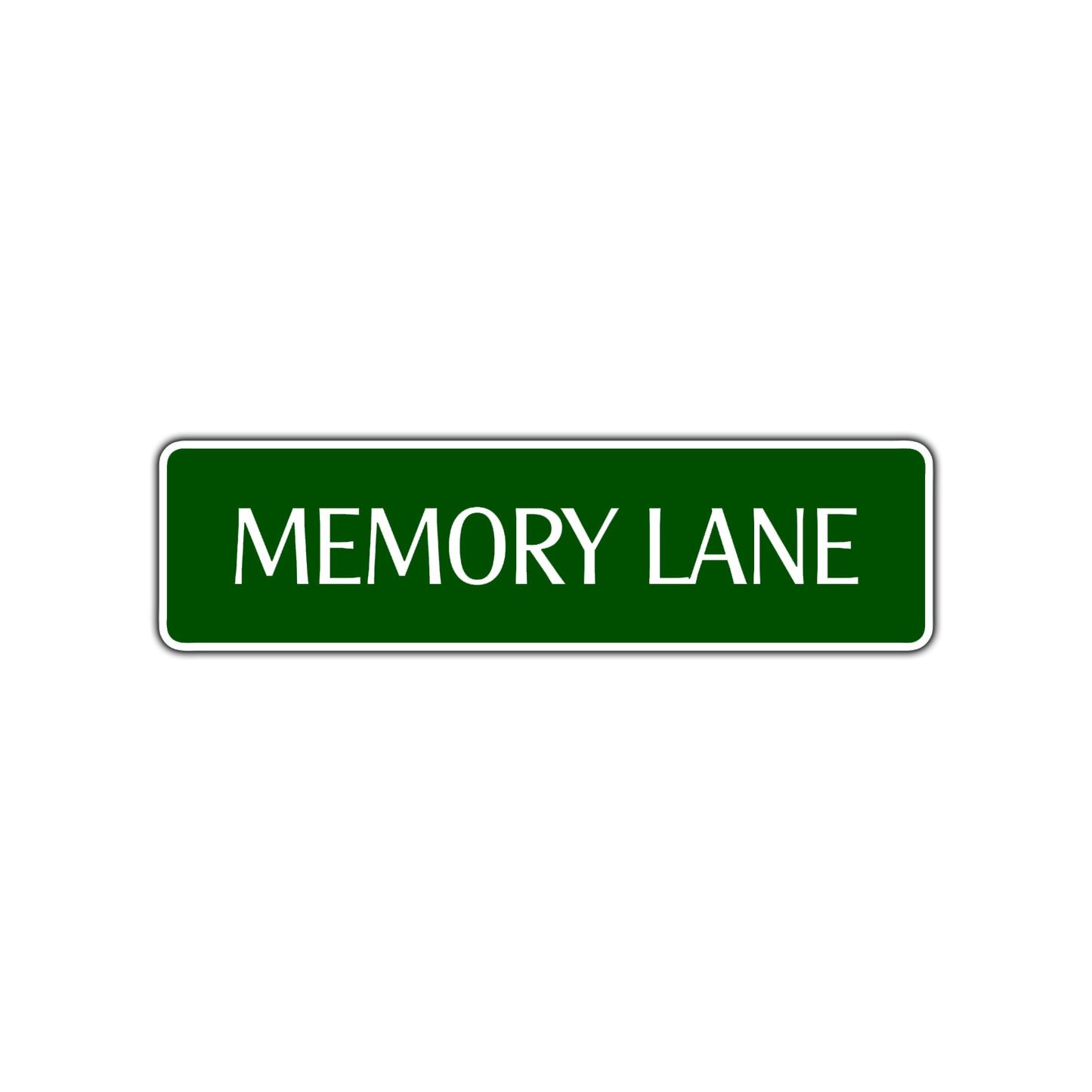 Memory Lane Road Aluminum Metal Novelty Street Plate Sign Wall Gift Decor