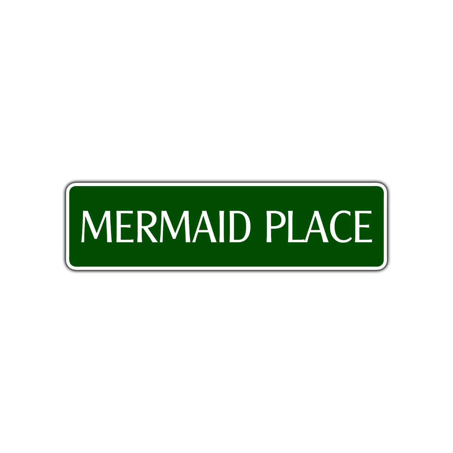 Mermaid Place Road Aluminum Metal Novelty Street Plate Sign Wall Gift Decor