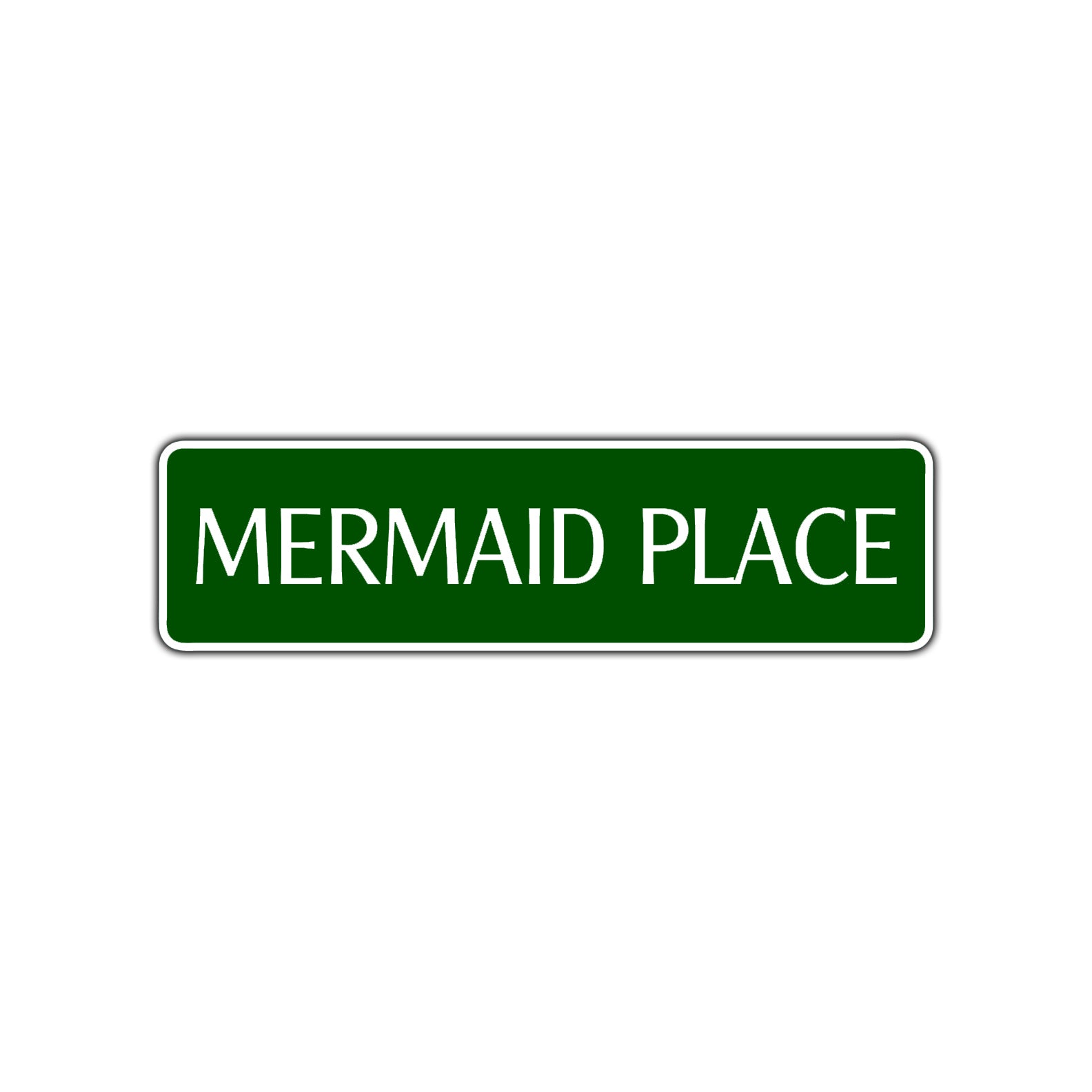 Mermaid Place Road Aluminum Metal Novelty Street Plate Sign Wall Gift Decor