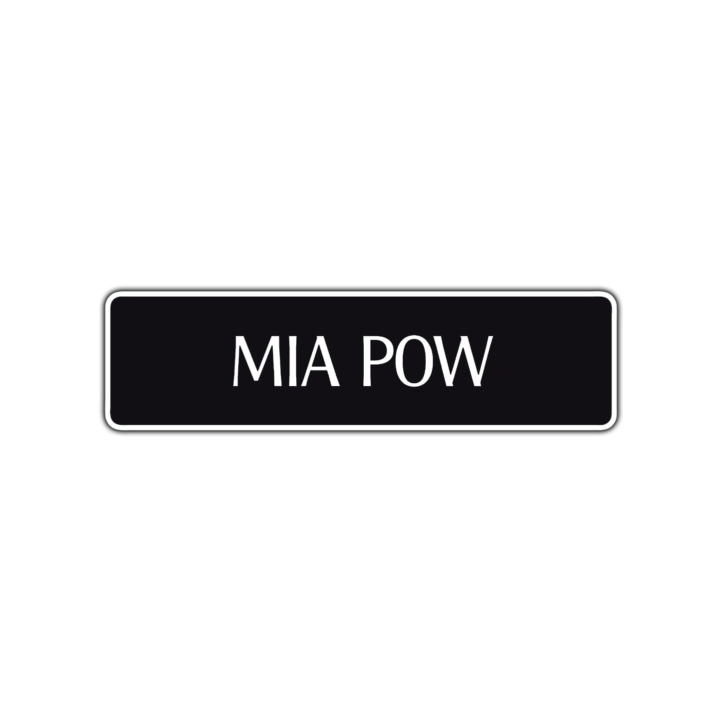 Mia Pow Road Aluminum Metal Novelty Street Plate Sign Wall Gift Decor
