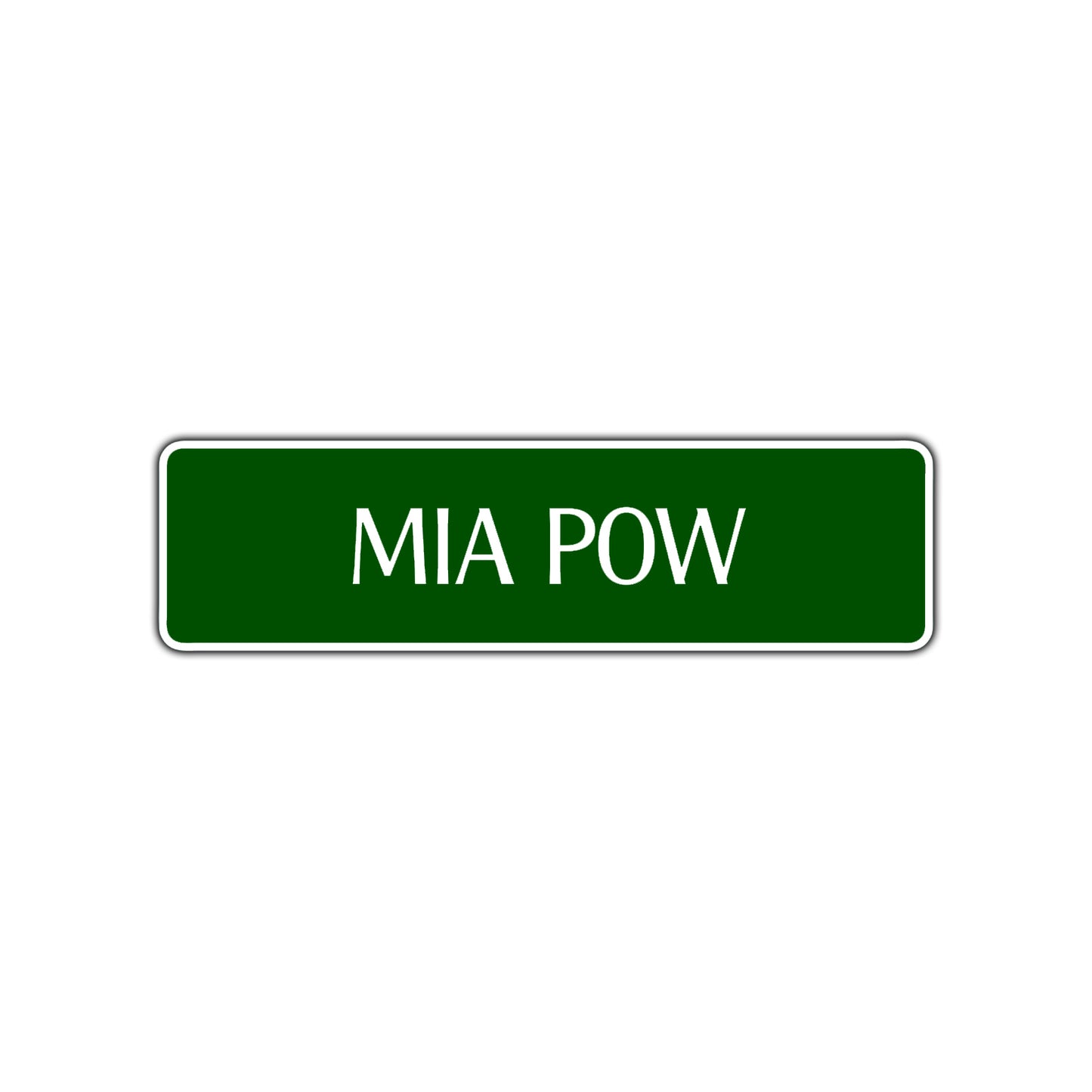 Mia Pow Road Aluminum Metal Novelty Street Plate Sign Wall Gift Decor