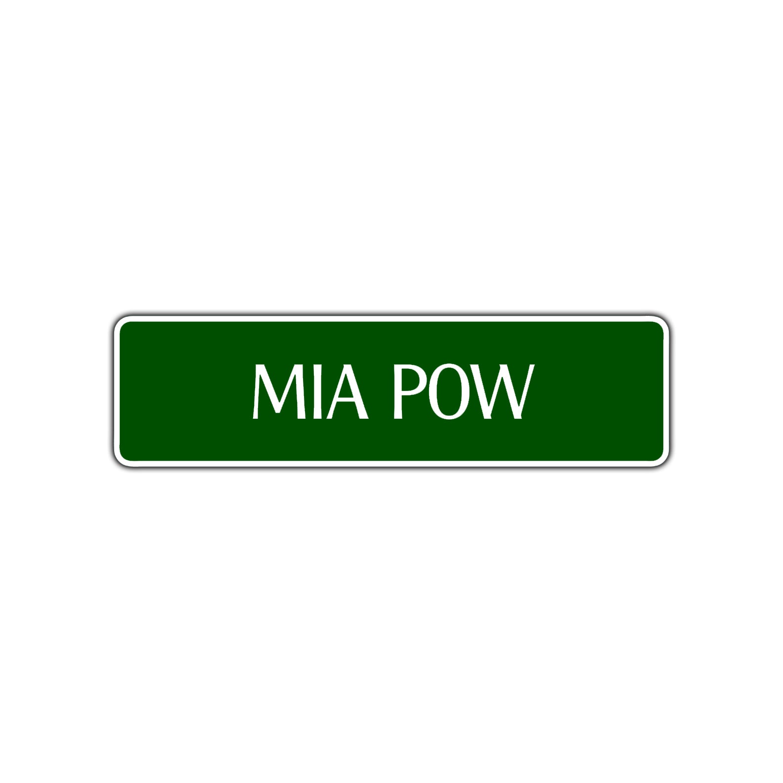 Mia Pow Road Aluminum Metal Novelty Street Plate Sign Wall Gift Decor