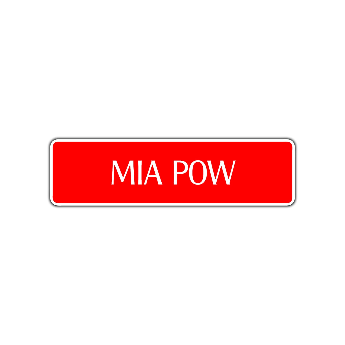 Mia Pow Road Aluminum Metal Novelty Street Plate Sign Wall Gift Decor