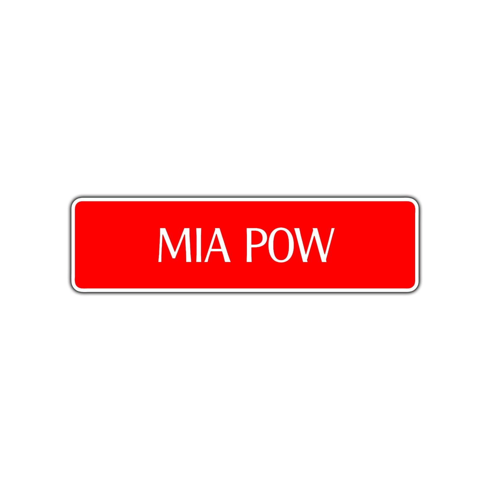 Mia Pow Road Aluminum Metal Novelty Street Plate Sign Wall Gift Decor