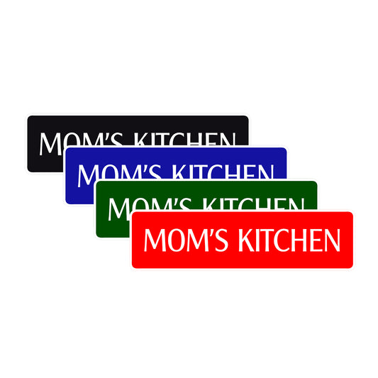 Mom's Kitchen Road Aluminum Metal Novelty Street Plate Sign Wall Gift Decor