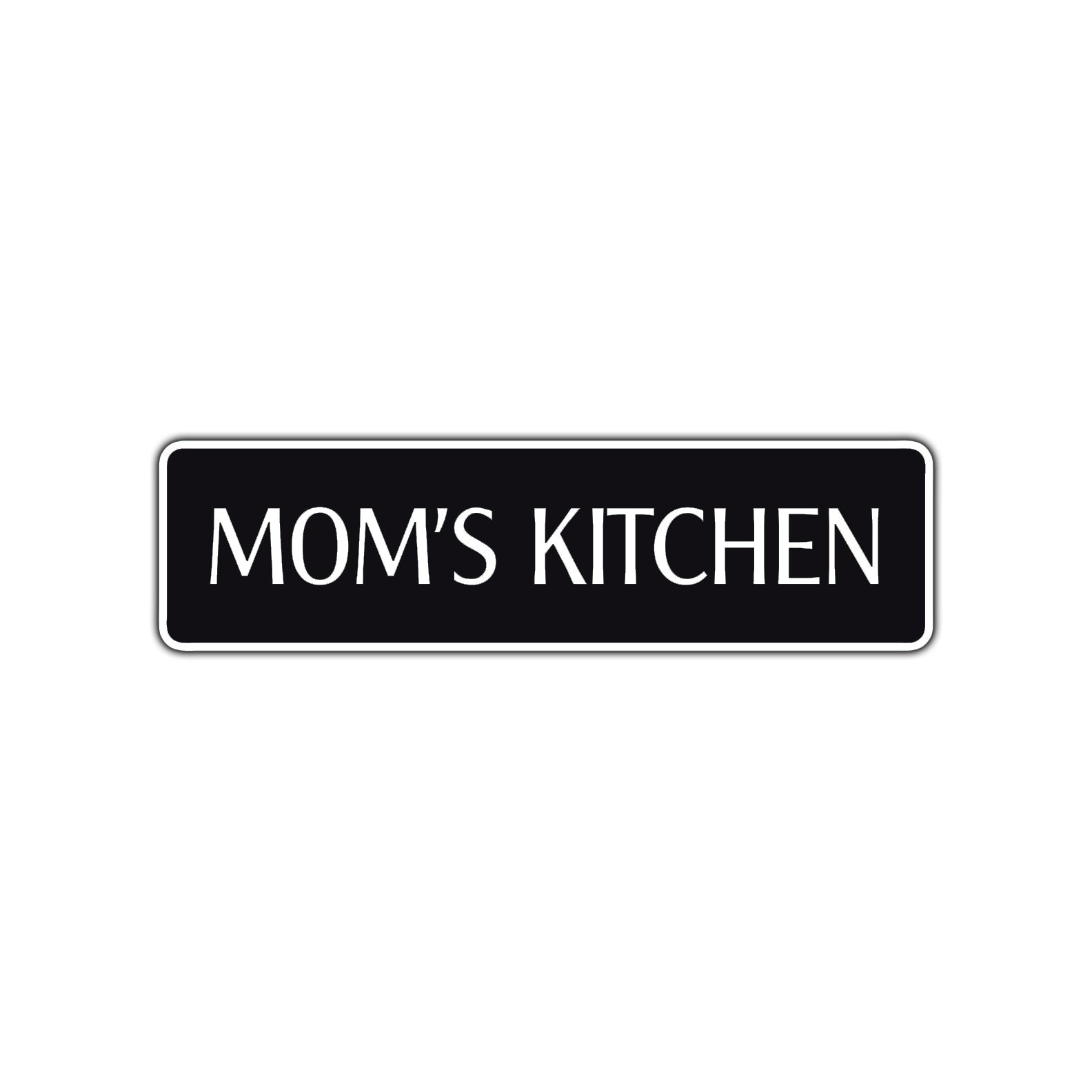 Mom's Kitchen Road Aluminum Metal Novelty Street Plate Sign Wall Gift Decor