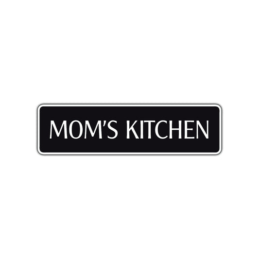 Mom's Kitchen Road Aluminum Metal Novelty Street Plate Sign Wall Gift Decor