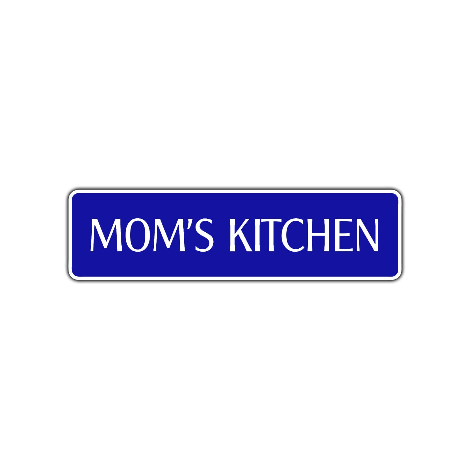 Mom's Kitchen Road Aluminum Metal Novelty Street Plate Sign Wall Gift Decor