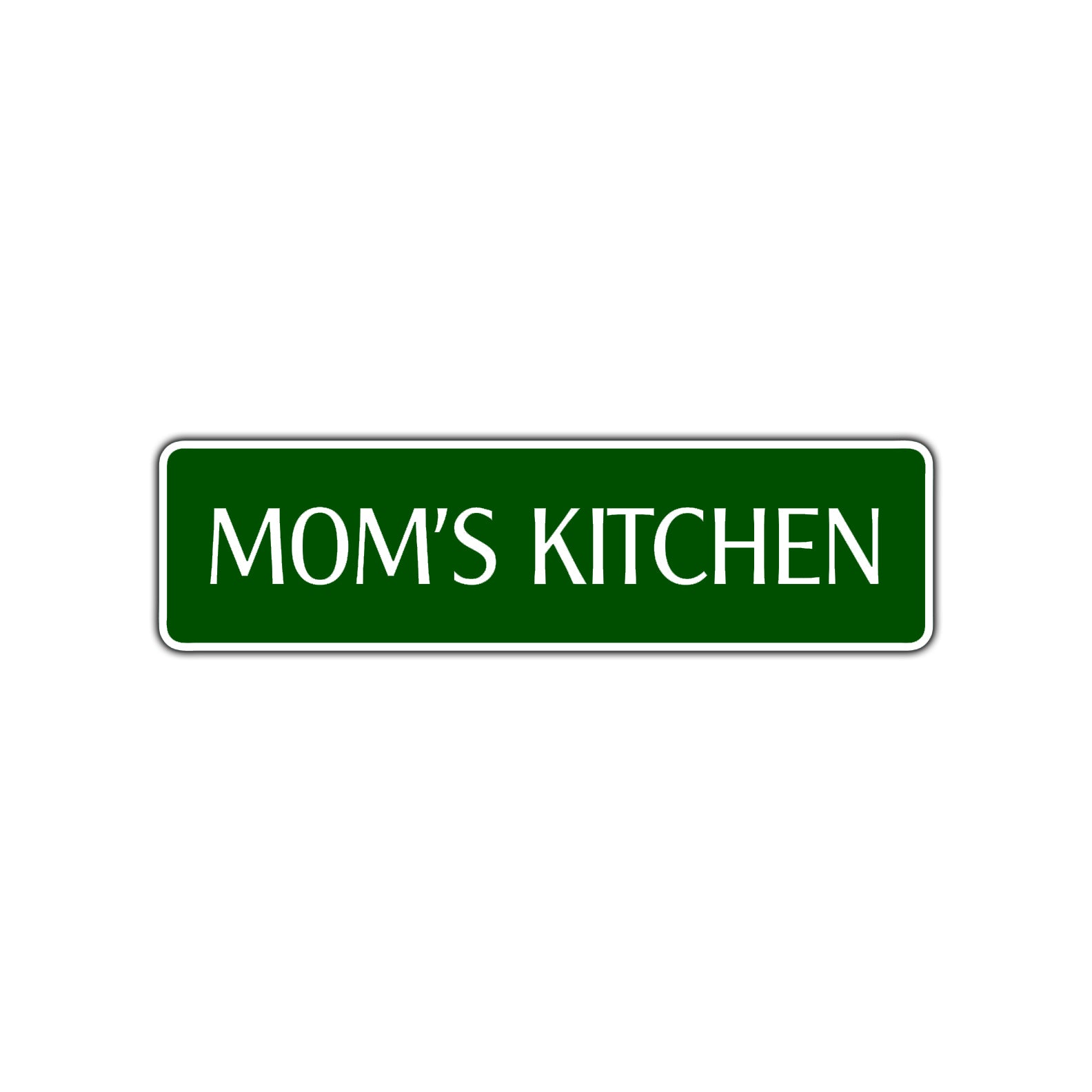 Mom's Kitchen Road Aluminum Metal Novelty Street Plate Sign Wall Gift Decor