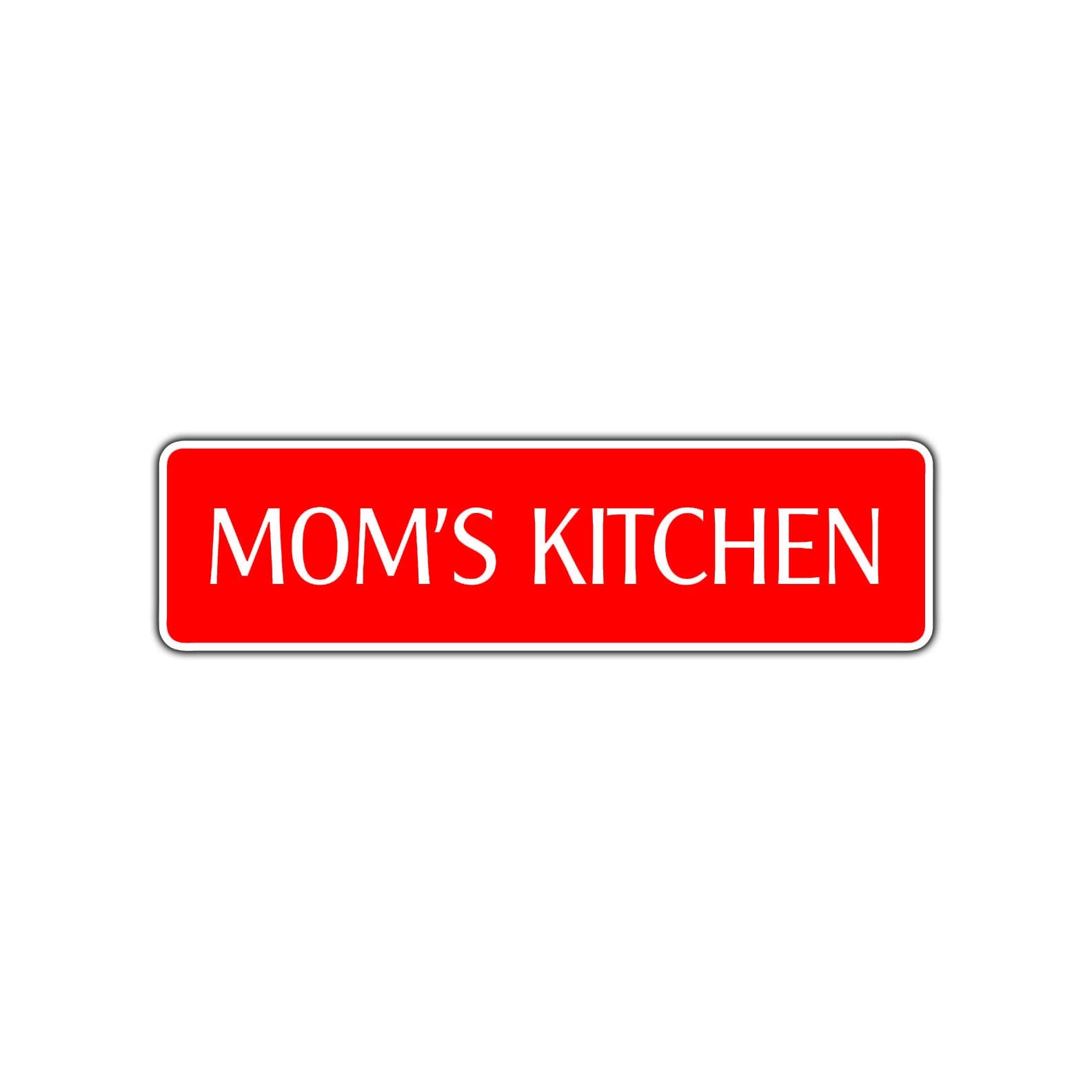 Mom's Kitchen Road Aluminum Metal Novelty Street Plate Sign Wall Gift Decor