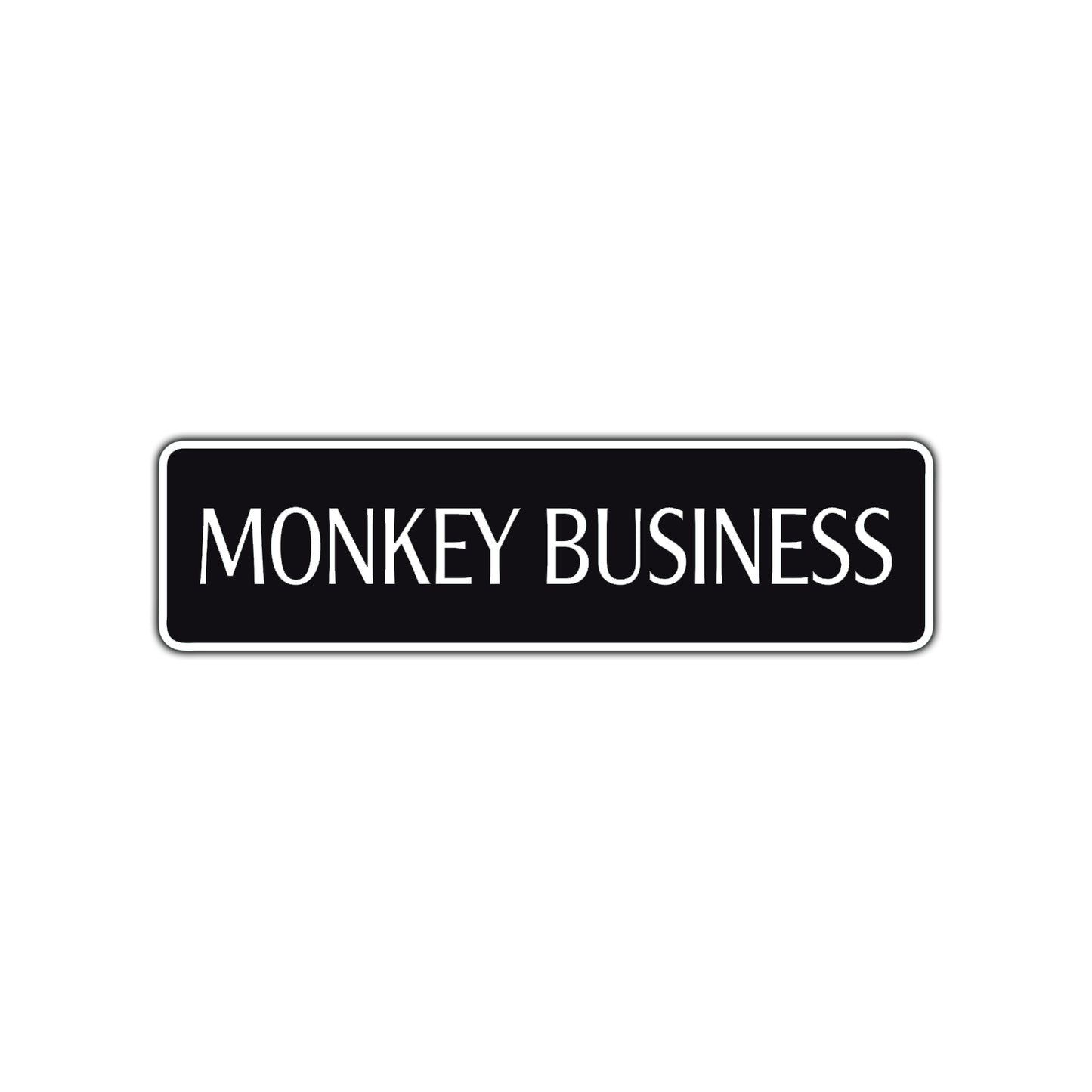 Monkey Business Road Aluminum Metal Novelty Street Plate Sign Wall Gift Decor