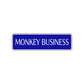 Monkey Business Road Aluminum Metal Novelty Street Plate Sign Wall Gift Decor