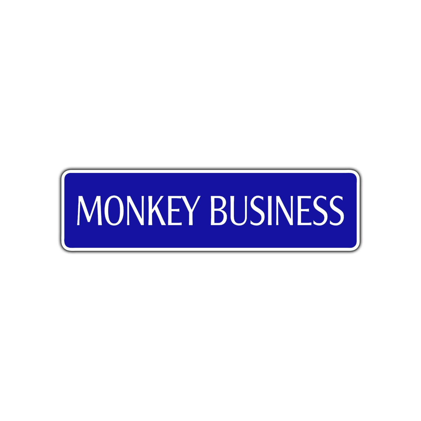 Monkey Business Road Aluminum Metal Novelty Street Plate Sign Wall Gift Decor
