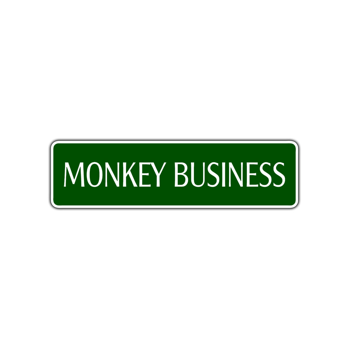Monkey Business Road Aluminum Metal Novelty Street Plate Sign Wall Gift Decor