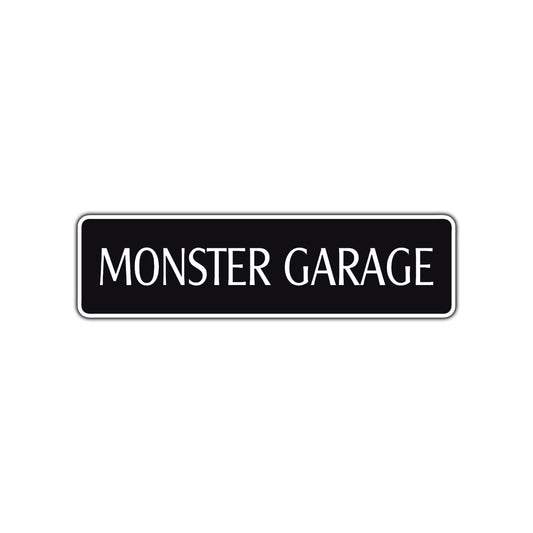 Monster Garage Road Aluminum Metal Novelty Street Plate Sign Wall Gift Decor