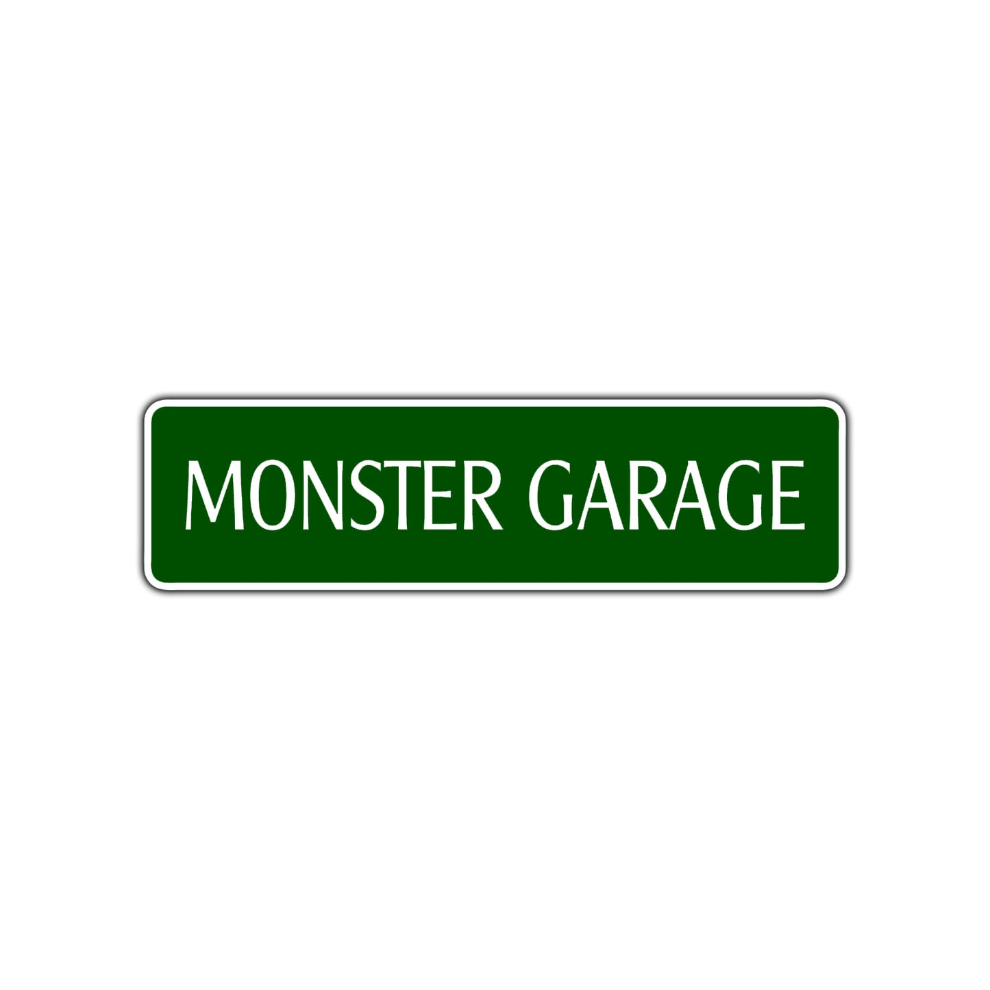 Monster Garage Road Aluminum Metal Novelty Street Plate Sign Wall Gift Decor