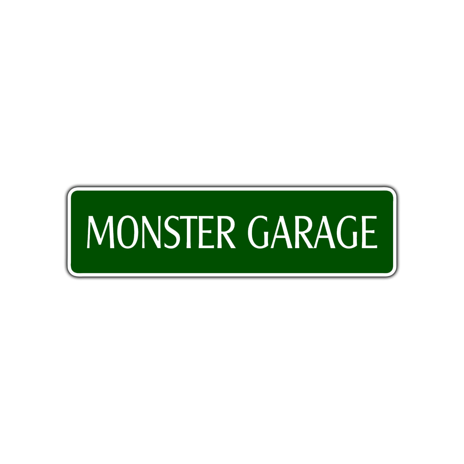 Monster Garage Road Aluminum Metal Novelty Street Plate Sign Wall Gift Decor