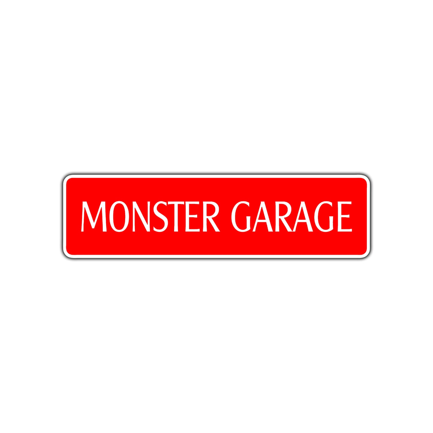 Monster Garage Road Aluminum Metal Novelty Street Plate Sign Wall Gift Decor