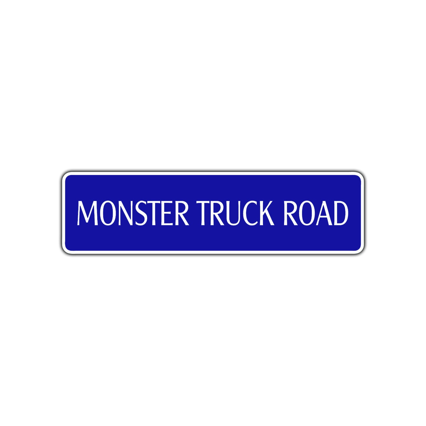 Monster Truck Road Aluminum Metal Novelty Street Plate Sign Wall Gift Decor