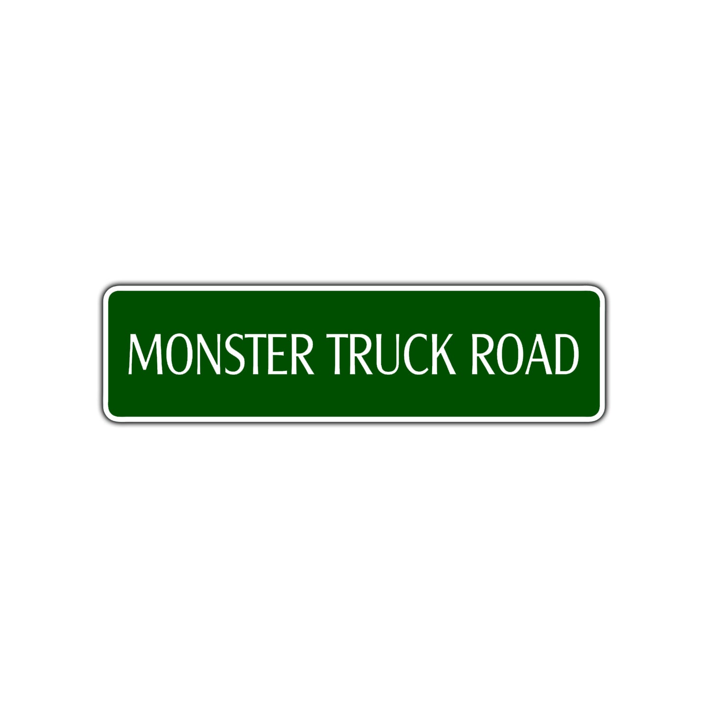 Monster Truck Road Aluminum Metal Novelty Street Plate Sign Wall Gift Decor