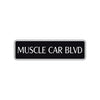 Muscle Car Boulevard Road Aluminum Metal Novelty Street Plate Sign Wall Gift Decor