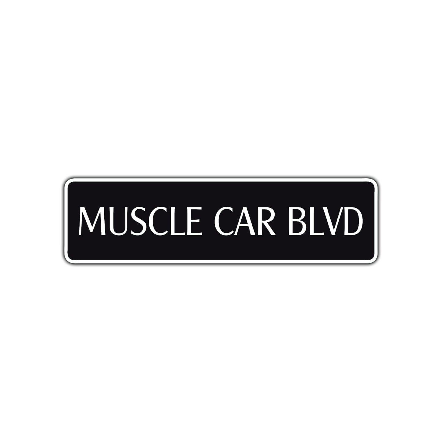 Muscle Car Boulevard Road Aluminum Metal Novelty Street Plate Sign Wall Gift Decor